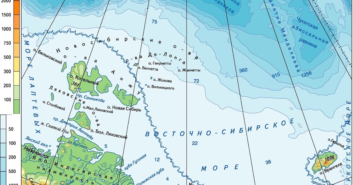 Карта северных морей в россии