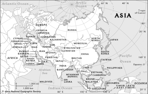 Европа азия карта стран