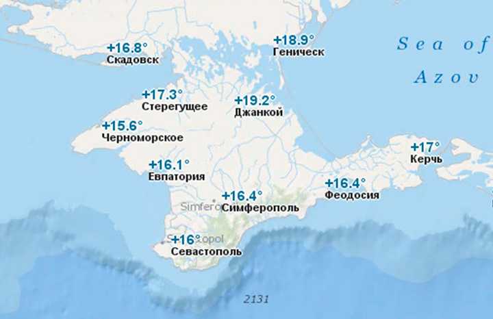 Температура воды в море карта онлайн