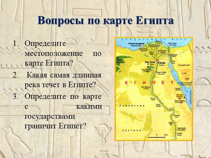 Египет карта мира