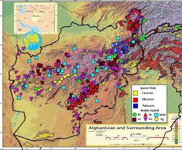 Геологическая карта афганистана