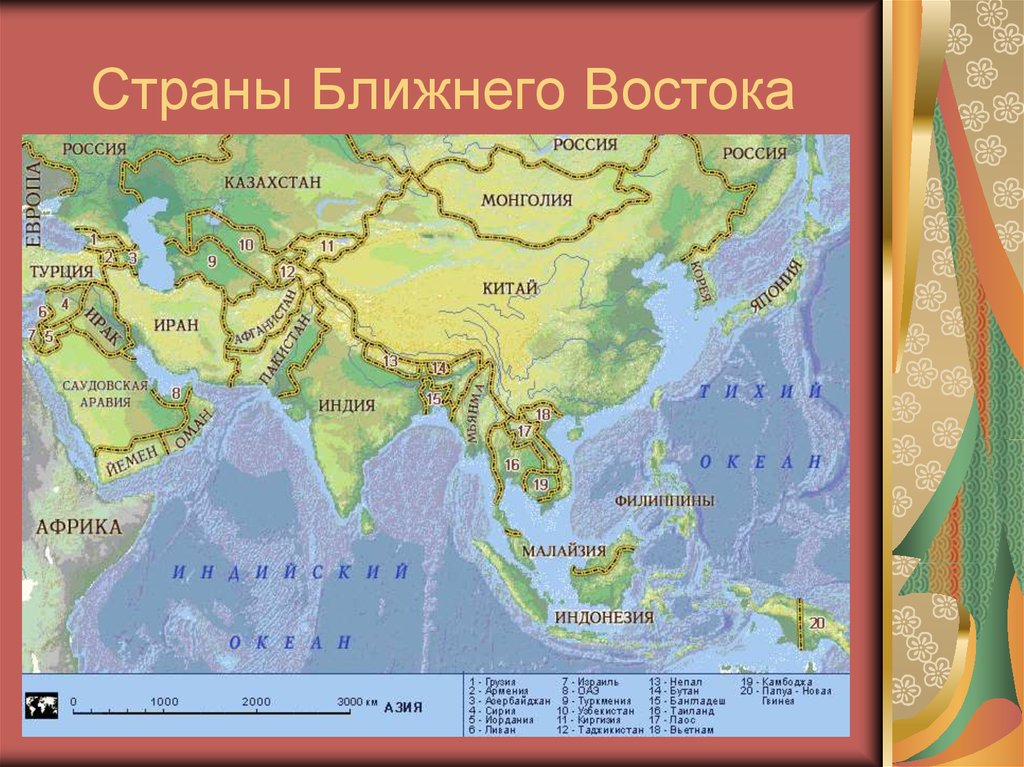 Политическая карта западной азии