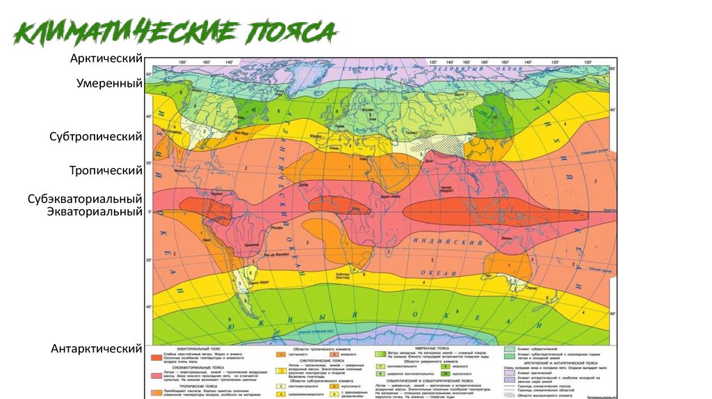 Карта климатическая карта мира