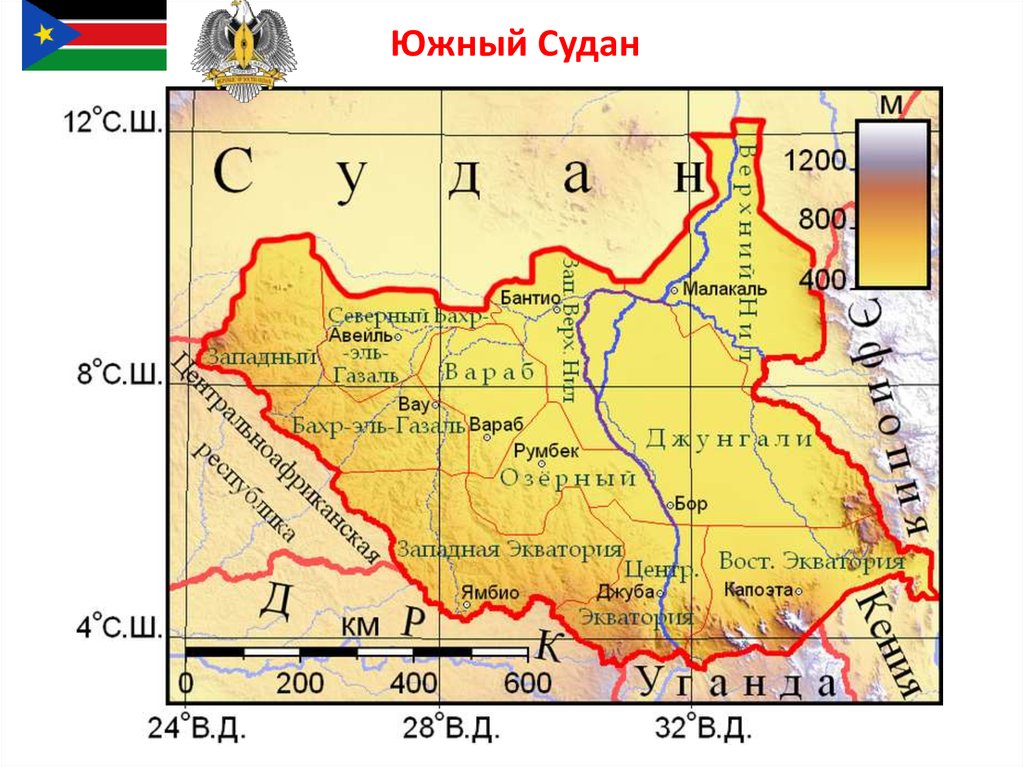 Государство судан карта