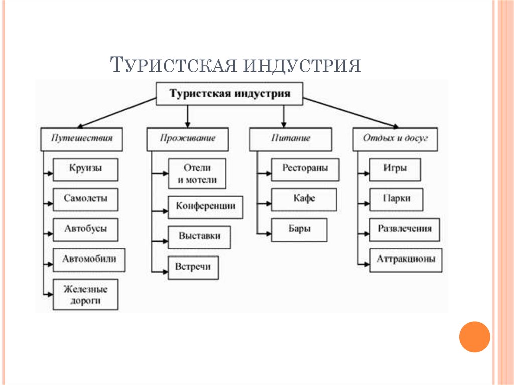 Виды туризма схема