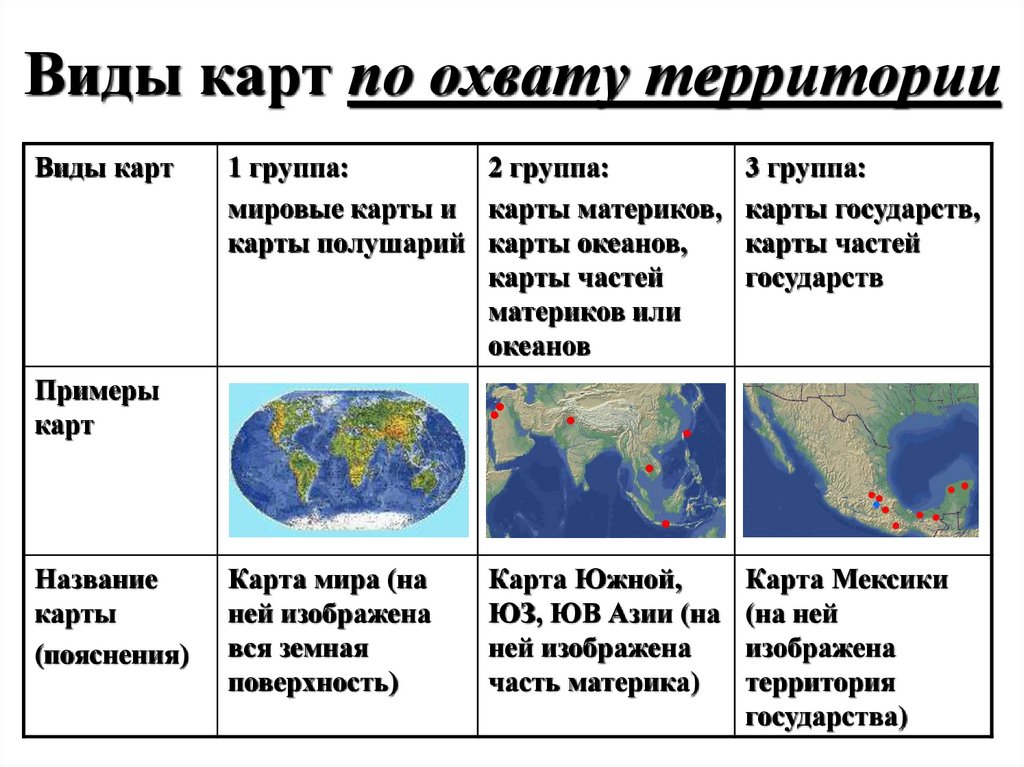 Топографическая карта типы географических карт