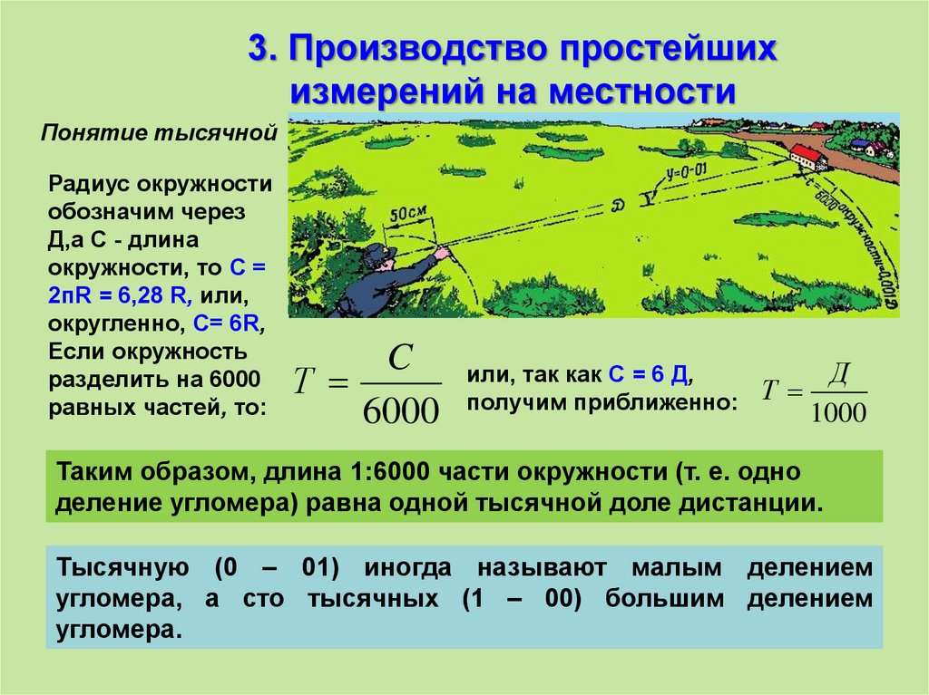 На местности в результате