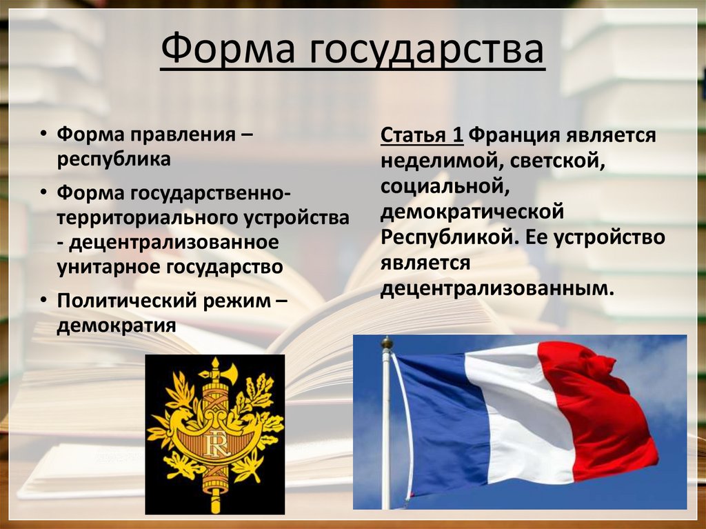 Политическое устройство франции в ходе. Франция форма правления. Форма государственно территориального устройства Франции. Фианцияформа правления. Форма правления и государственный режим во Франции.