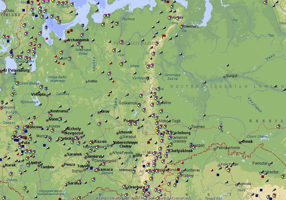 Показать города урала на карте. Подробная карта Урала. Карта уральских гор географическая. Урал на карте.