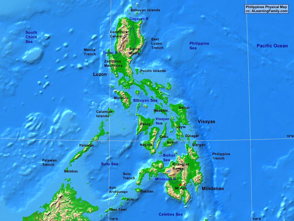 Карта филиппины на карте мира