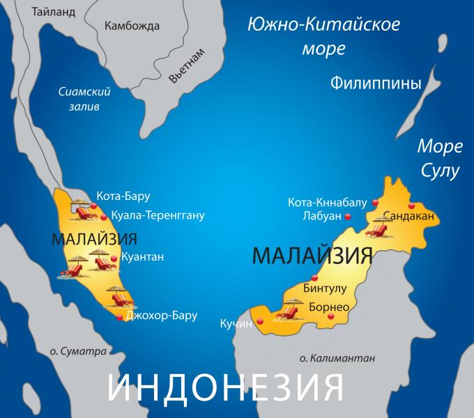 Малайзия карта