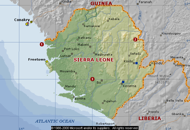 Карта африки сьерра леоне