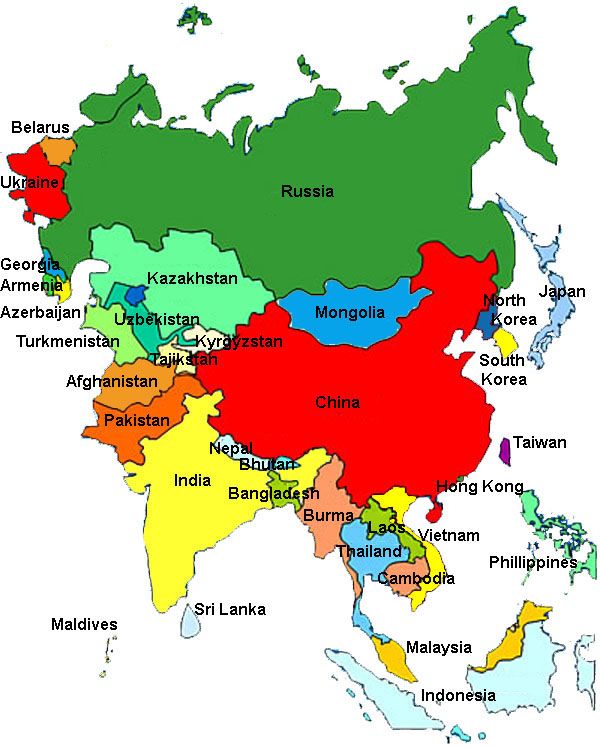 Asia на русском. Карта Азии со странами на английском. Континент Азия на карте. Азия карта со странами и столицами на русском.