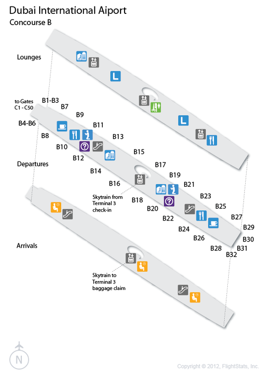 Аэропорт дубай терминалы на схеме