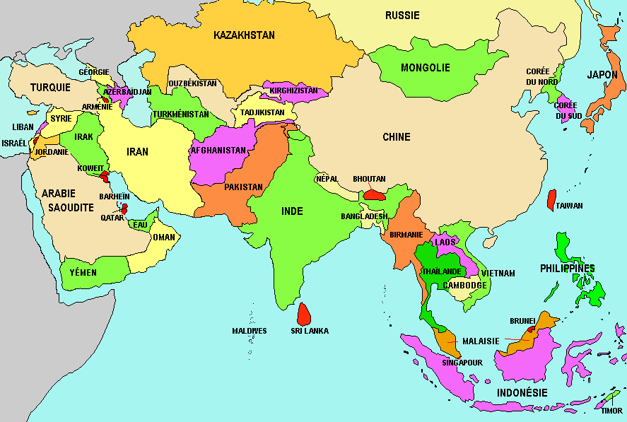 Asia l. Карта Азии со странами. Политическая карта Азии. Политическая карта Азии со странами и столицами на русском крупно. Карта зарубежной Азии со столицами.