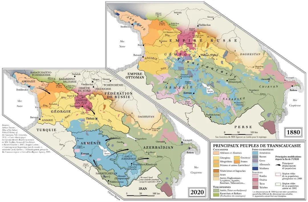 Карта кавказа армения