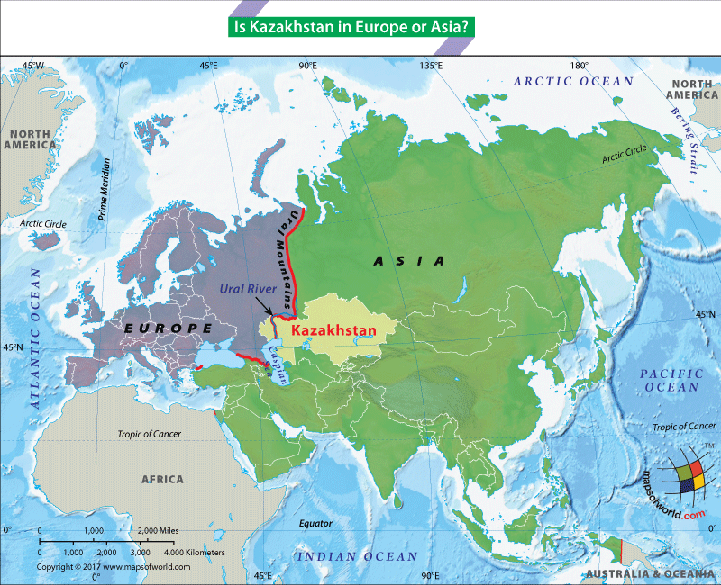 Карта россии и азии