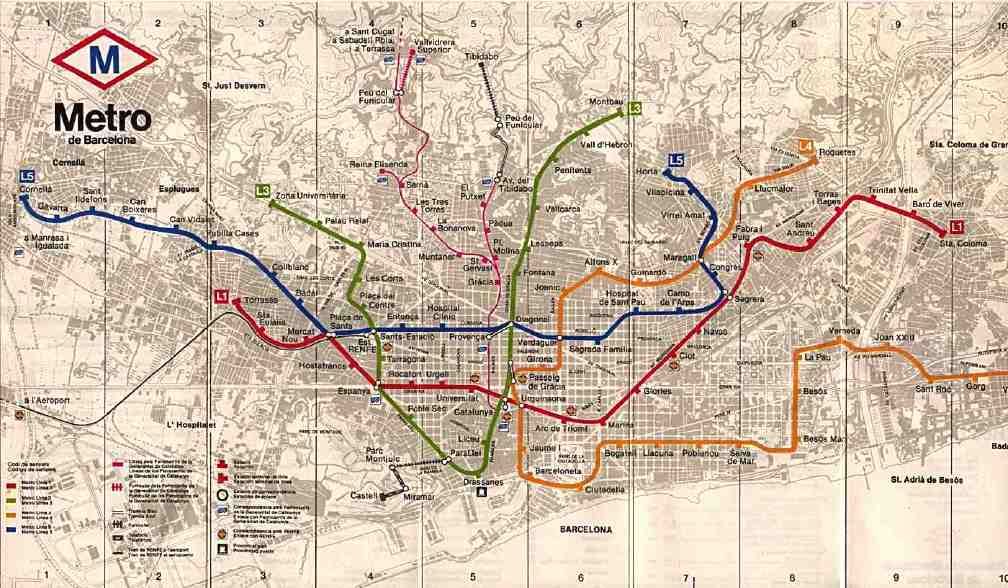 Интерактивная карта метро барселоны