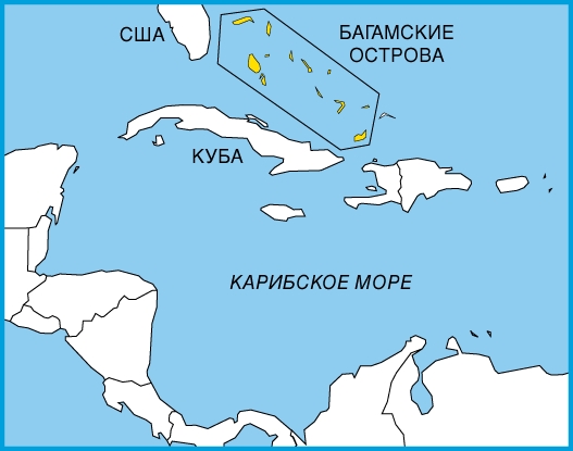 Карта багамских островов