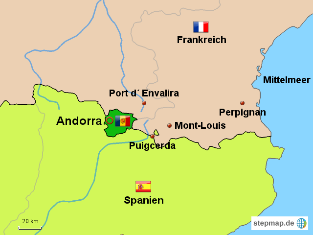 Карта андорры на русском