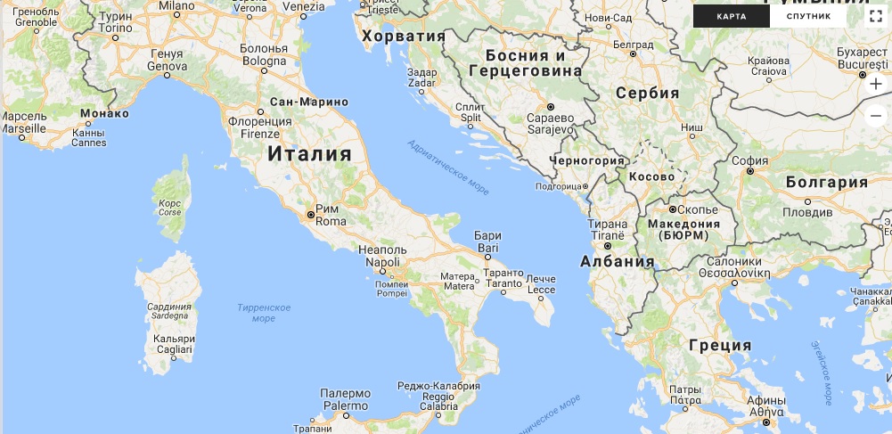 Карта черногории на карте европы - 86 фото