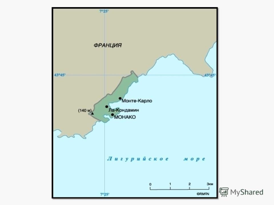 Карта мира где находится монако