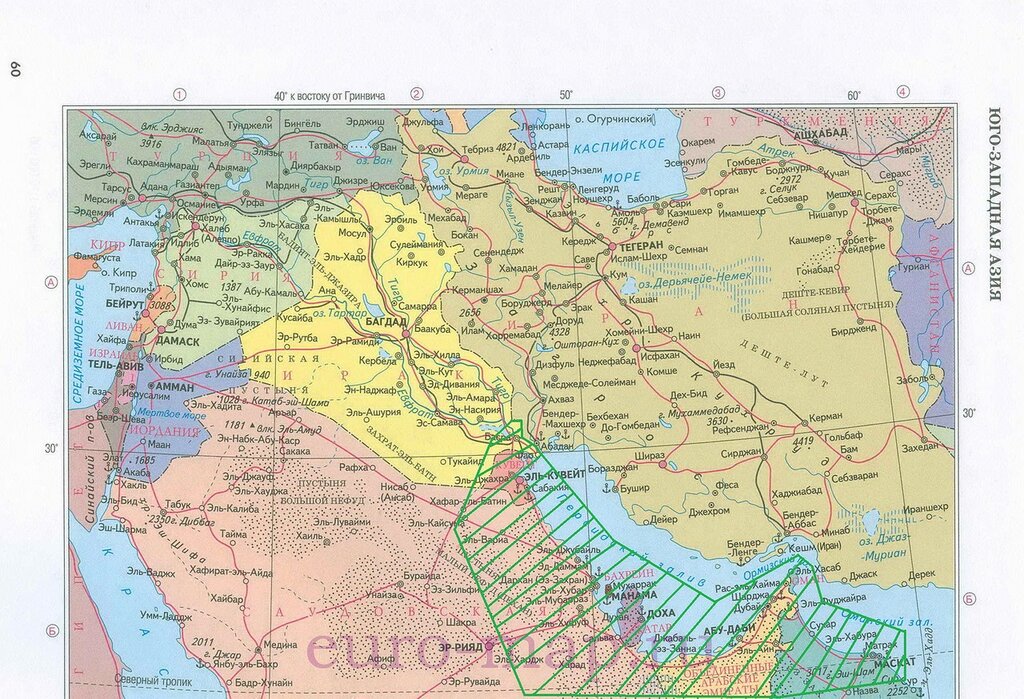 Сирия на карте мира на русском языке географическая крупная карта