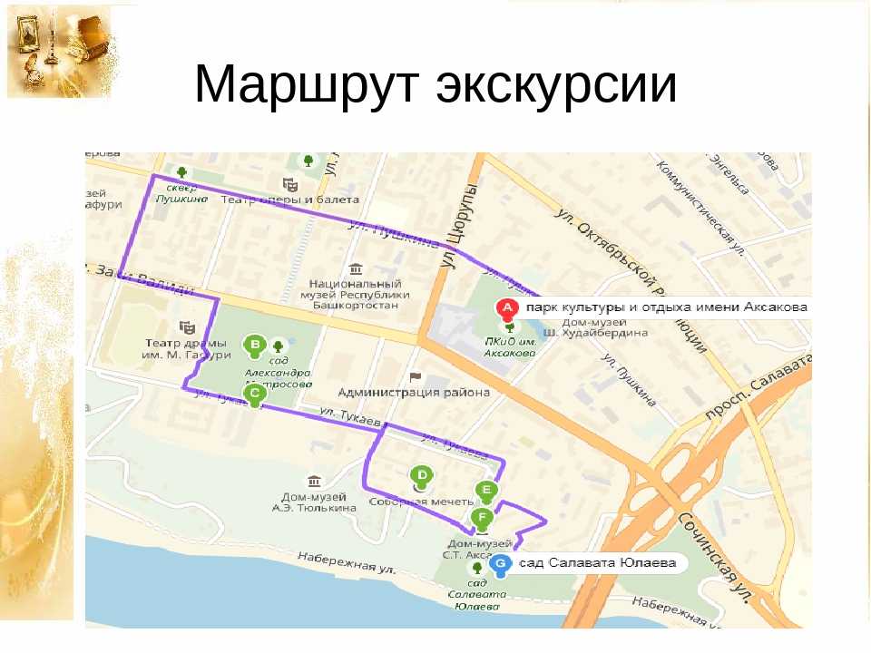 Проект маршрут путешествия