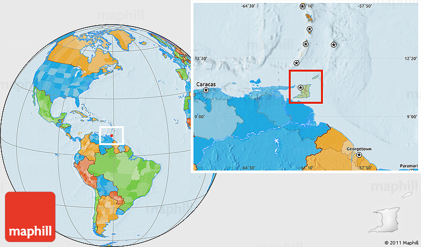 Тринидад и тобаго карта