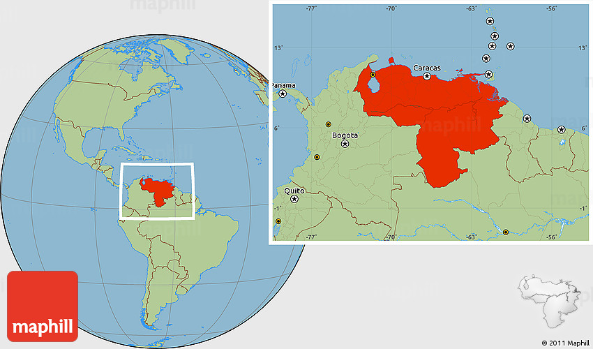 Карта венесуэла на карте