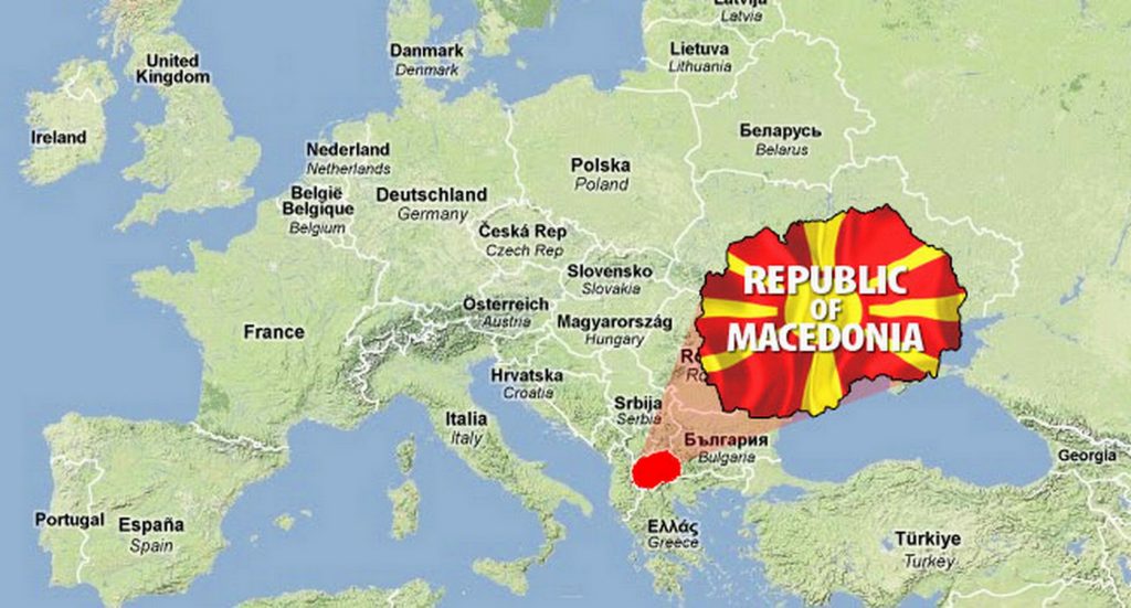 Карта македонии и албании