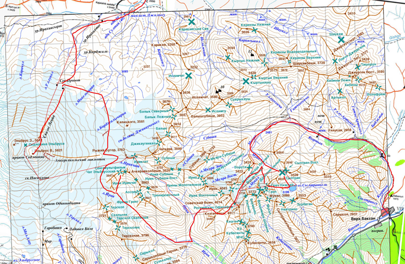 Терскол эльбрус карта