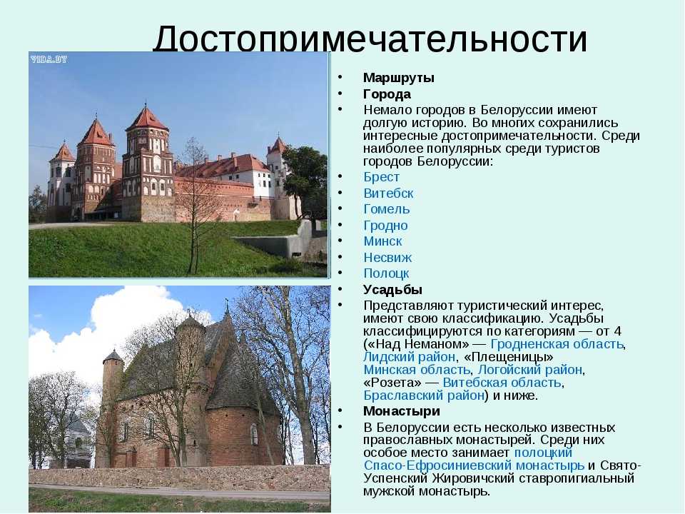 Исторические места беларуси презентация