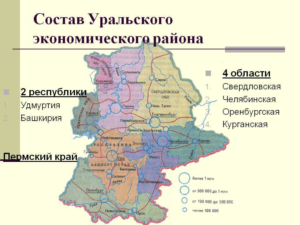 С чем граничит урал. Состав Уральского экономического района России. Уральский экономический район состав района субъекты Федерации. Урал экономический район состав района. Уральский экономический район карта районы.