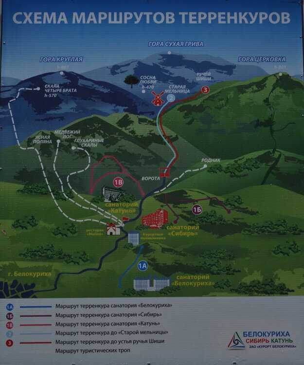 Карта санаториев в белокурихе карта