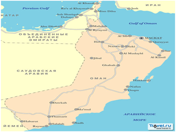 Столица оман карта