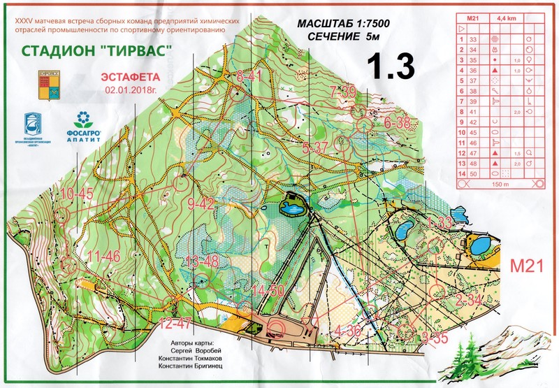 Карта по спортивному ориентированию на местности