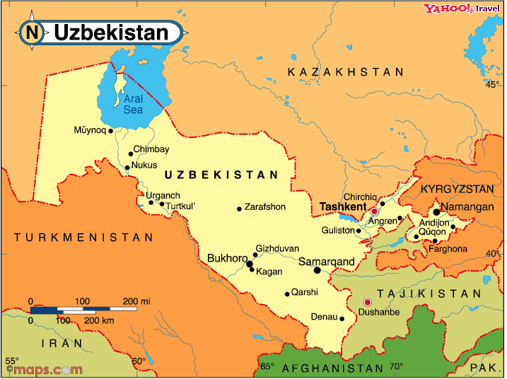 Откуда ташкент. Географическая карта Узбекистана. Границы Узбекистана на карте. Политическая карта Узбекистана.