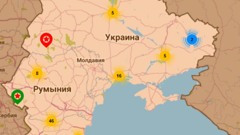 Карта молдавии и украины с областями и городами