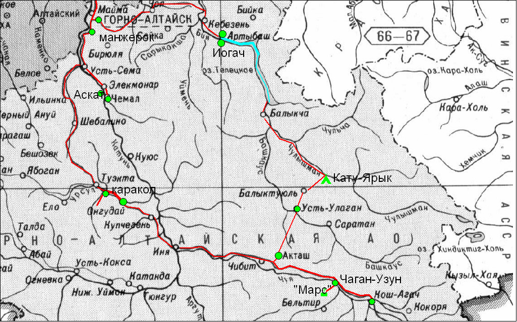 Карта рек горного алтая