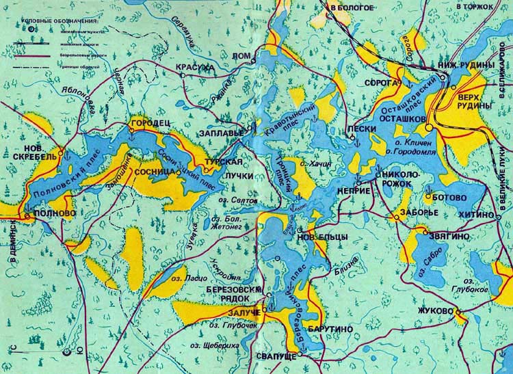 Озера в тверской области на карте