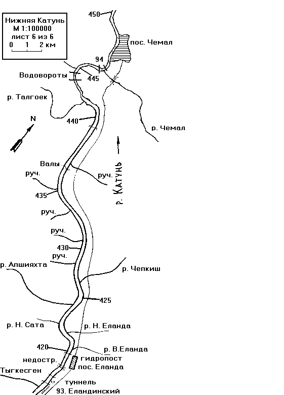 Алтай река катунь карта