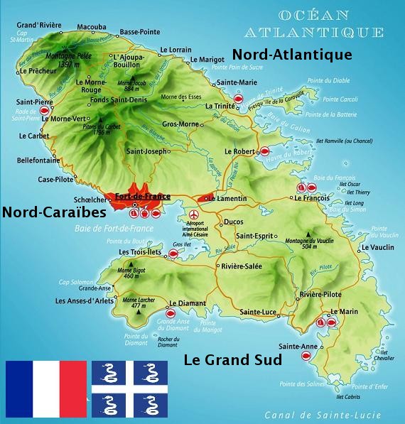 Где находится мартиника. Мартиника на карте Франции. La Martinique карта.