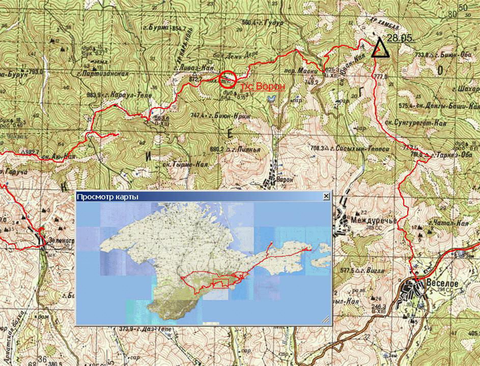 Туристические тропы крыма карта подробная