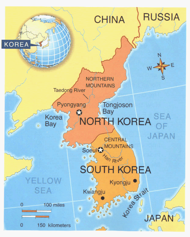 Карта северной и южной кореи на русском - 96 фото
