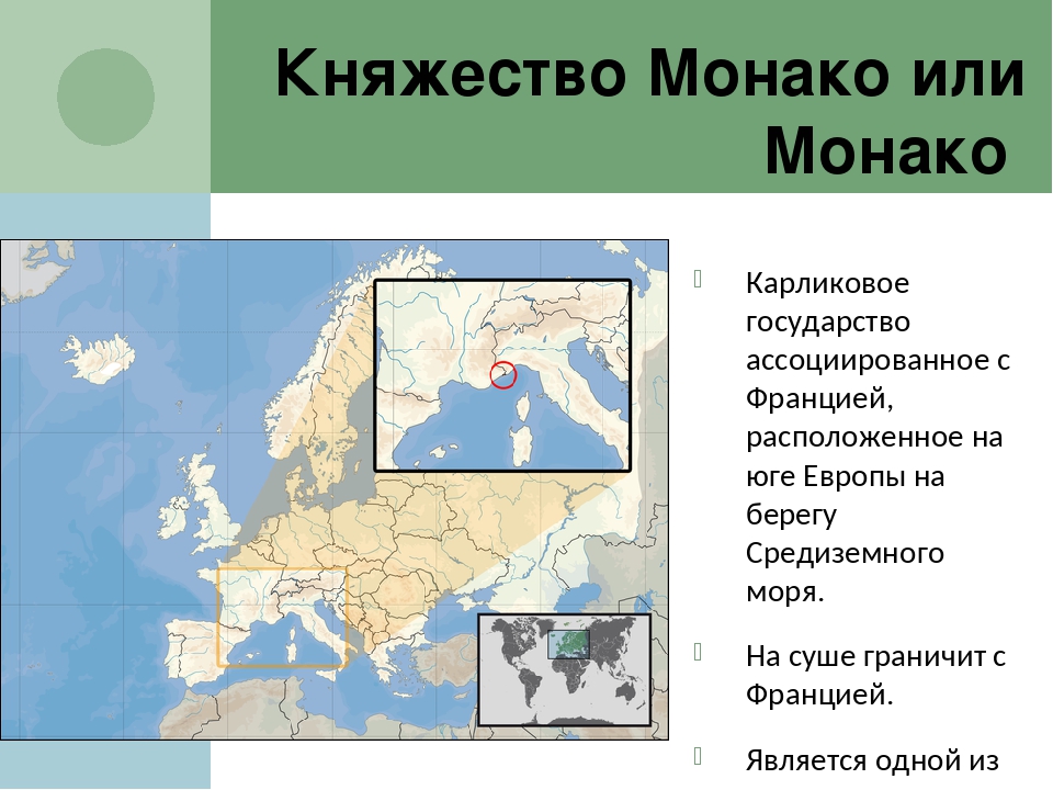 Презентация по географии монако 7 класс